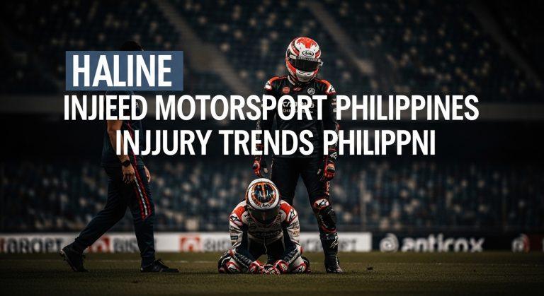 Driver on a Philippine race track with safety crews in the background