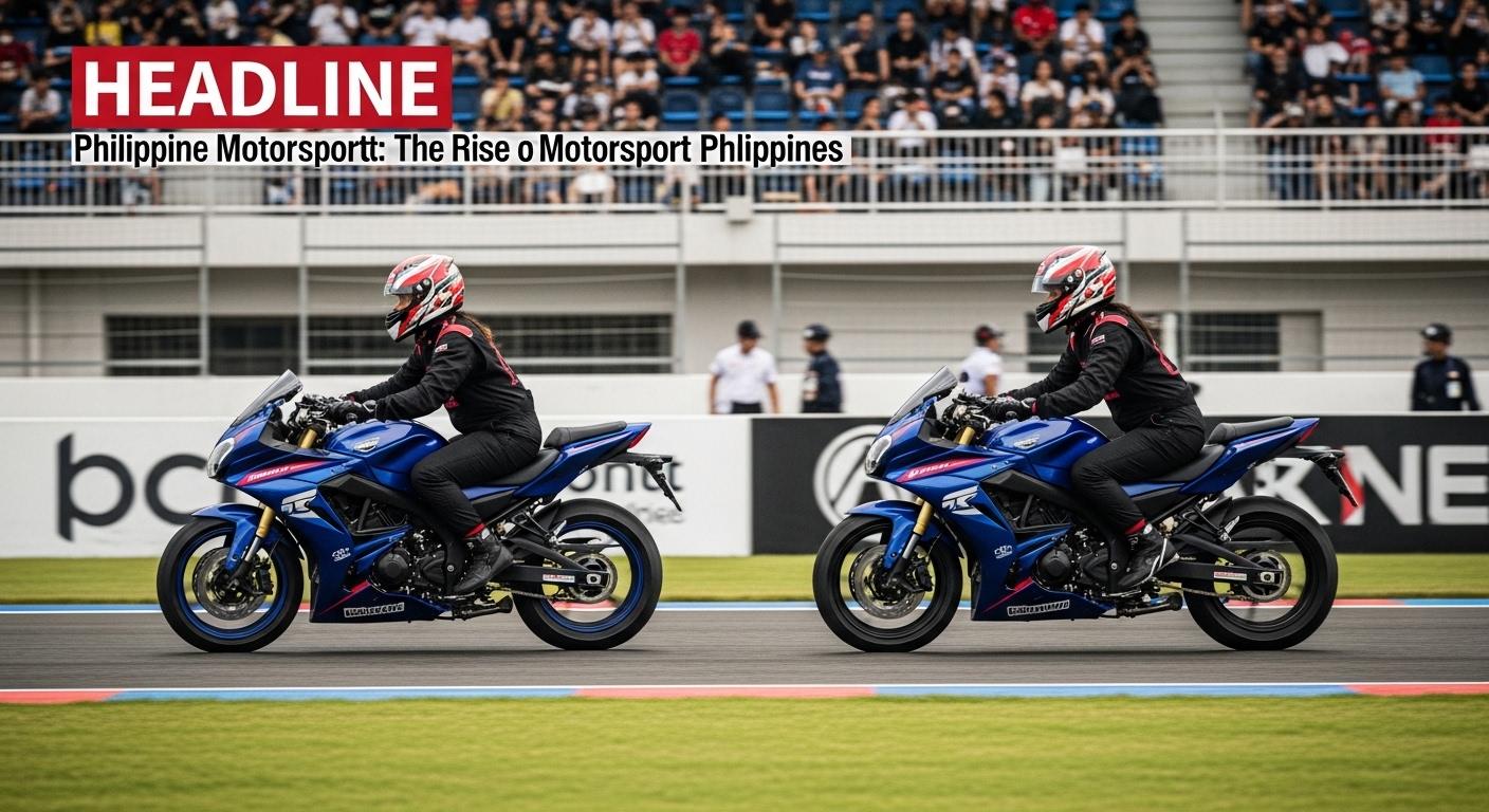 Filipina racer at the pit wall during a Philippine motorsport event