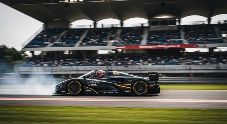 Philippine motorsport scene at a local track during a race event.