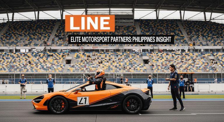 McLaren-branded race car with a young driver on a race track, featuring Elite Motorsport Partners branding and subtle Ph